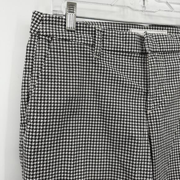 Frank & Eileen Wicklow Pants 8 Black White Houndstooth Italian Performance Twill - Picture 2 of 10